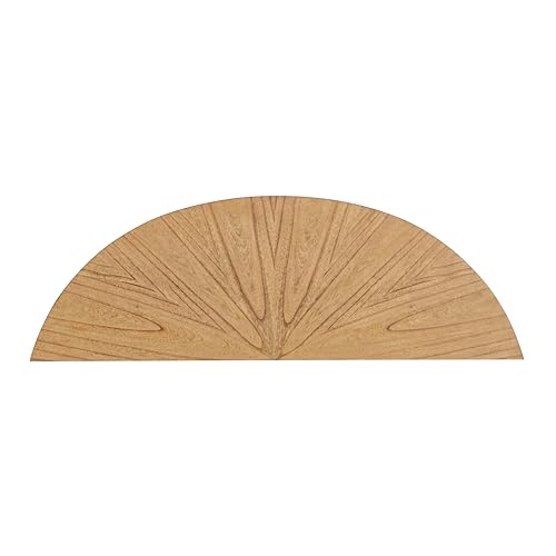 Martin Svensson Home LAX Mid Century Wood Sofa Console Table, Blonde | Retro Modern, Half-Moon Table with Lower Shelf, for Living Room or Entryway - color: Blonde