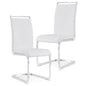 Baysitone Modern Dining Chairs Set of 2, Side & Kitchen Chairs with Faux Leather Padded Seat High Back, for Dining, Kitchen, Living Room - White - color: White, size: Set of 2