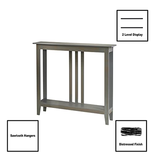 The Lakeside Collection Slim Space Saving Accent Table 36" W x 7" D x 32" H - Gray - color: Grey