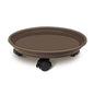 Plant Caddy with Wheels, Rolling Plant Dolly with Casters, Brown | Movable Plant Stand, Flower Pot Dolly Holder, Planter Pot Mover, Indoor Outdoor Use, 2 Wheels with Lock, Fit Most Pots - color: Brown
