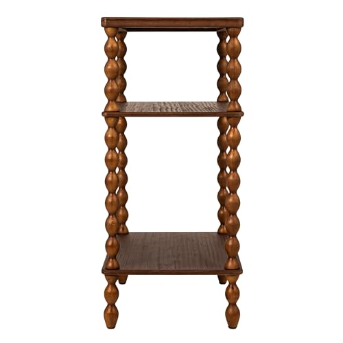 Creative Co-Op Bobbin Leg Rectangle Wood Accent Table, Walnut - color: Walnut Color, size: 20.5"L x 13.38"W x 29.5"H