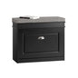 Haotian Black Hallway Shoe Bench, Narrow Shoe Rack Entryway, Small Shoe Cabinet with Flip-Drawer and Seat Cushion, FSR82-K-SCH - color: Black, size: 1 Drawer:24x9.4x20"