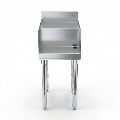 Commercial Underbar Blender Station 18.5 in. x 14 in. x 30 in. Stainless Steel Flat Top with Side Splashes NSF, Bar Prep Station with Grommet Hole for Blender Cords - size: 18 in. x 14 in.
