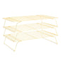 Cooling Rack for Baking 3 Tiers, 16" x 10" Cookie Cooling Wire Rack Stackable Collapsible Nonstick, Stainless Steel Baking Cooking Cooling Racks with Optimum Air Flow, Gold - color: Gold, size: 16"x10"-3Tier