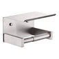 KOKOSIRI Roll Paper Holder Spring Loaded Bathroom Toilet Paper Holder Tissue Paper Holder with Shelf Wall Mounted Stainless Steel Brushed Nickel B2012BR - color: Brushed Nickel, size: With Shelf