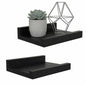 Z metnal Small Floating Shelves, Natural Wooden Display Wall Shelf for Picture Ledge, Nursery Floating Shelves, Black, Wall Mounted, 8 x 5.5 inch, 2 Pcs - color: Black, size: 8 Inch