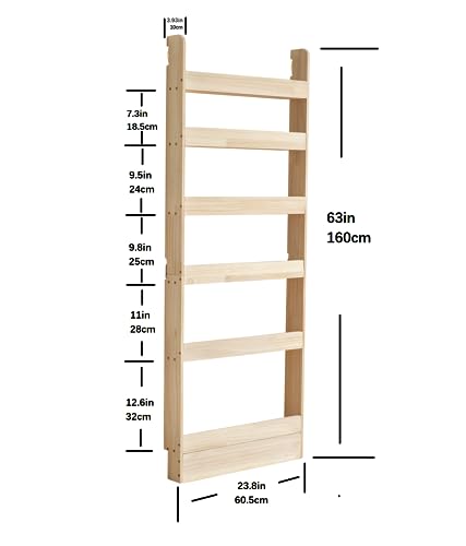 Solid Wood Bookshelf Bookcase Book Shelf Organizer for Books, Toy Storage Bookshelf Rack Wall for Kids and Adults (Width 23.6in (60CM)) - size: Width 23.6in (60CM)