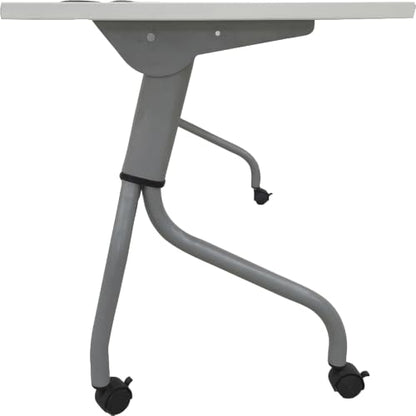 Lorell White Laminate Flip Top Training Table