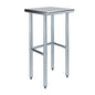 18 in. x 18 in. Open Base Stainless Steel Work Table | Residential & Commercial | Food Prep | Heavy Duty Utility Work Station | NSF - size: 18 in. Length x 18 in. Width