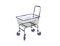 Rolling Laundry Cart with Wheels, Metal Wire Basket, Heavy Duty Utility Cart (Blue) - color: Blue