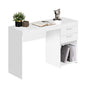 Techni Mobili 48 Inch Modern Compact Computer Desk with Drawers, White | 48 Inch modern desk with storage drawers, sturdy frame, compact design, ideal for bedrooms and home office workspaces - color: White