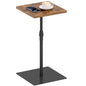 TUTOTAK Tall Side Table, Wide Top End Table, Adjustable Height Drink Table | Pedestal Table for Small Spaces, Accent Nightstand, livingroom, Bedroom, Brown TB01BB097 - color: Brown, size: 1 Pack, style: Square