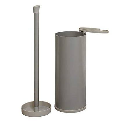 Zenna Home Easy Access Brushed Nickel Toilet Paper Holder, Rustproof, Holds 3 Rolls, Toilet Paper Storage with Lid and Easy Grip Handle, Bath Tissue Holder with Lid, Brushed Nickel - color: Brushed Nickel