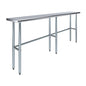 14 in. x 84 in. Open Base Stainless Steel Work Table | Residential & Commercial | Food Prep | Heavy Duty Utility Work Station | NSF - size: 84 in. Length x 14 in. Width