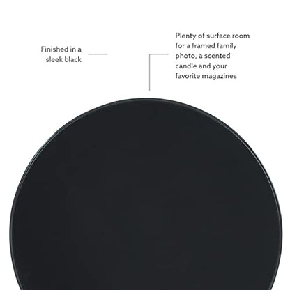 Powell Furniture Round Spindle Table, Black 17 x 22.25 x 17 - color: Black