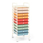 DREAMADE Rolling Cart With Storage Drawers, Utility Cart With Removable Plastic Drawers, Lockable Wheels for Classroom Organization, Art Supplies, Office, Scrapbook (10 Drawers, Macaron) - color: Macaron, style: 10 Drawers