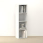 Toki 4-Tier Book Shelf, Bookcase, Bookshelf, 9 x 12 x 42 Inches, for Home Office, Living Room, White - color: White, size: 4-Tier