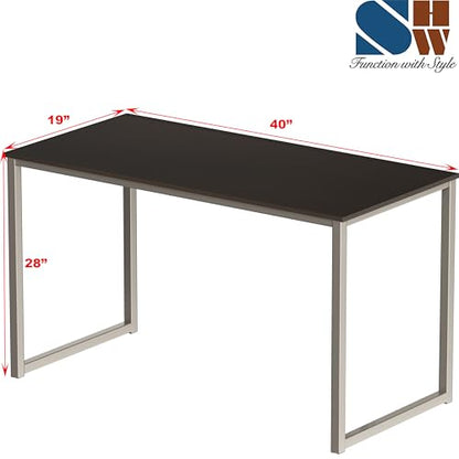 SHW Mission 40-Inch Home Office Computer Desk, Espresso - color: Espresso, size: 40-Inch