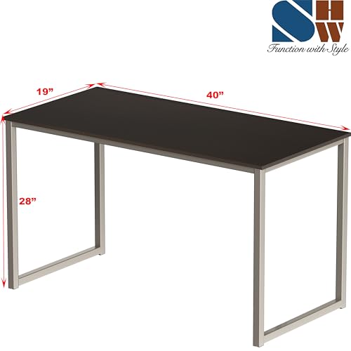 SHW Mission 40-Inch Home Office Computer Desk, Espresso - color: Espresso, size: 40-Inch