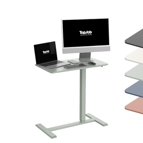 TopJob ANYDESK NEST Mobile Standing Desk, Portable with Hidden Wheels Non Folding, Sit Stand Desk, Computer Workstations, Home Use, Couch Side Table, Bedside Table, Kitchen Prep Table (MNT) - color: Mnt