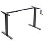 VIVO Compact Hand Crank Stand Up Desk Frame, Black, DESK-M051MB | For 37 to 77 inch Table Tops, Height Adjustable, Ergonomic Standing Desk Legs, Foldable Handle - color: Black