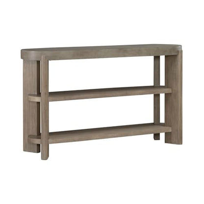 Liberty Furniture Affinity Sofa Table for Living Room - Dusty Taupe Faux Concrete Tops - size: Sofa Table