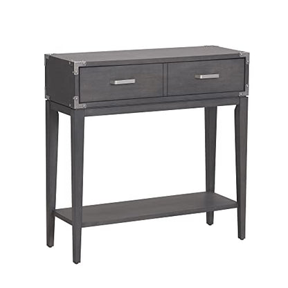 Leick Home 24032 Beckett One Drawer Hall Stand with Shelf for Living Room, Hallway, Entryway, Anthracite/Pewter - color: Anthracite