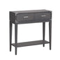 Leick Home 24032 Beckett One Drawer Hall Stand with Shelf for Living Room, Hallway, Entryway, Anthracite/Pewter - color: Anthracite