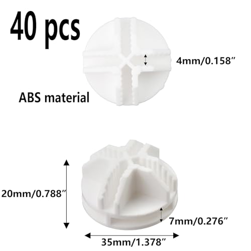 Semetall 40Pcs Wire Cube Connectors 4MM White | ABS Plastic Grid Cube Organizer Connector for Modular Closet Storage Organizer and Wire Shelving