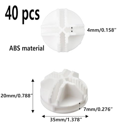 Semetall 40Pcs Wire Cube Connectors 4MM White | ABS Plastic Grid Cube Organizer Connector for Modular Closet Storage Organizer and Wire Shelving