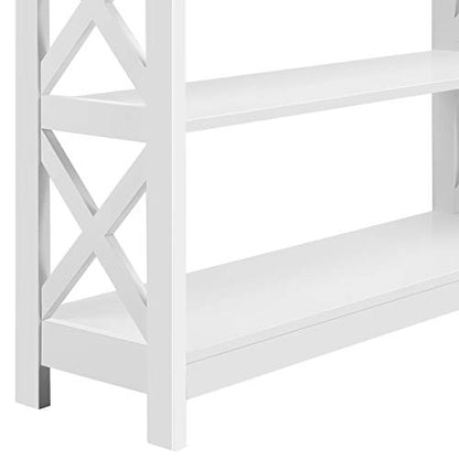 Yaheetech TV Stand, Entertainment Center with Drawer, 39.5" Media Console Table for TV with 2 Open Shelves for Bedroom, Living Room, Entryway, White - color: White