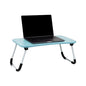 Mind Reader Lap Desk Laptop Stand, Bed Tray, Folding Legs, Couch Table, Portable, MDF, 23.25" L x 13.75" W x 10.5" H, Blue - color: Blue