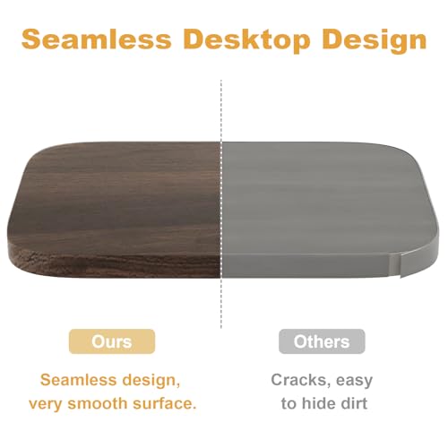 C Shaped End Table for Couch, C Table End Tables with Adjustable Height, 360° Swivel Couch Tables for Living Room,Bed Side,Coffee, Bedroom,Study and Small Spaces (Glossy Walnut) - color: Glossy Walnut