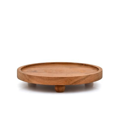Pedestals Decorative Tray Riser, Corner Tray Plant Stand, Coffee Bar Organizer for Kitchen Countertop (9" X 9'' X 1.5')