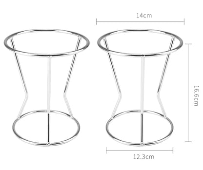 RISEON 2 Pack Mid Century Modern Simple Small Plant Stand Metal Flower Display Stand- Round Decorative Flower Shelf Rack Garden Plant Pot Riser Holder Modern Desk Plant Stand for Indoor Outdoor Home Patio Decor