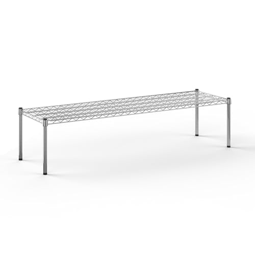 18" Deep x 60" Wide x 14" Height Wire Shelving Kit | 1-Tier | NSF Commercial Storage Rack Unit - size: 18" Deep x 60" Wide