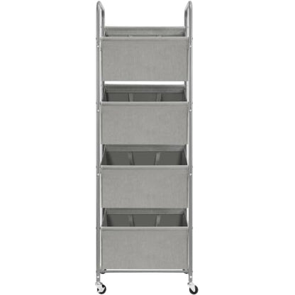 STO STO 4-Tier Vertical Rolling Laundry Hamper, Removable Bags, Gray Faric | 160L Capacity, Space-Saving Vertical Design, Rust-Resistant Steel Frame, Lockable Wheels, Ideal for Apartments & Small Spaces - color: Gray Faric, size: 4-Tier