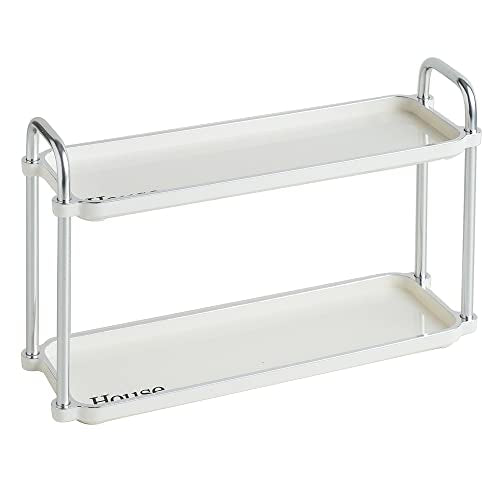 3.54 Inch Desktop 2-Layer Storage Rack | Countertop Storage Shelf for Bathroom, Kitchen, Living Room, Bedroom, Dressing Table,White - size: 3.54 Inch