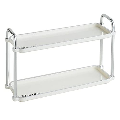 3.54 Inch Desktop 2-Layer Storage Rack | Countertop Storage Shelf for Bathroom, Kitchen, Living Room, Bedroom, Dressing Table,White - size: 3.54 Inch