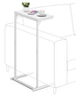 TUTOTAK C Shaped End Table, Small Side Table, 28.7 inch Tall Couch Table, Sofa Table, Living Room, Bed Room, White TB01BW071 - color: White