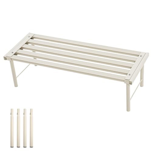 Metal Plant Stand, Rust-proof Aluminum Flower Pot Stand, Heavy Duty Planter Display Shelving for Patio Balcony Garden Living Room Decorative (White, 23.6 Inch) - color: White, size: 23.6 Inch