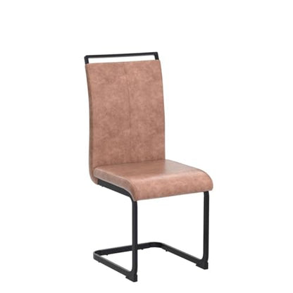 Baysitone Modern Dining Chairs Set of 4, Side & Kitchen Chairs with Leathaire Padded Seat High Back, for Dining, Kitchen & Living Room - Brown - color: Brown, size: Set of 4