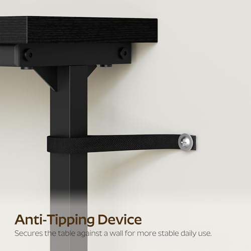 YATINEY 70.9" Console Table with Adjustable Height (27.6"-35.4") and Power Outlet, Skinny Behind Couch Table, Narrow Long Sofa Table for Living Room, Hallway, Entryway, Black CT08UBB - color: Black, size: 70.9"L x 5.9"W x 27.6-35.4"H