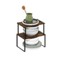 Furinno RAVEL Kitchen Countertop Organizer Set of 2, Nesting Counter Shelves, Kitchen Storage, Expandable, Stackable, Spice Rack, for Kitchen, Pantry, Coffee Bar, Amber Pine
