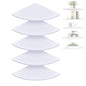 Set of 5 Pieces Corner Mounting Shelf with White, Wood Floating Wall Mounted Storage Shelf for Living Room, Bathroom, Bedroom, Kitchen, Office