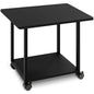MARTY 22"x15.75" Large Printer Stand Under Desk, Rolling Cart Printer Table | 2 Tier Rolling Printer Cart with Wheels, Storage Shelf, Fit Printer/Fax/3d/Scanner, For Home Office Dorms, Heavy Duty, Black - color: Black
