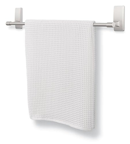 Command Bath Satin Nickel Towel Bar with Water Resistant Command Strips, Bathroom Organizer, 24 in Bar Length Holds up to 10 lbs - color: Satin Nickel