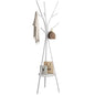 HOME BI Coat Rack Hat Stand Free Standing Display Hall Tree Metal Hat Hanger Garment Storage Holder with 9 Hooks for Clothes Hats and Scarves in White,17.72" Wx17.72 Dx70.87 H - color: White