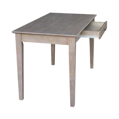 International Concepts Writing Desk with Drawer - color: Washed Gray Taupe