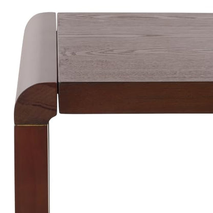 SAFAVIEH Home Collection Omara Walnut Brown 1-Shelf Square Accent Side Table - color: Walnut